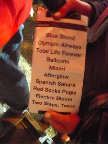 foalssetlistdour2011