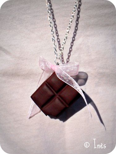 Scrap Inès Collier Sautoir long collar necklace chocolat c
