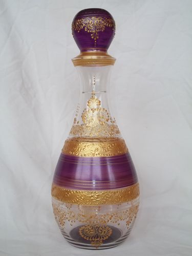 carafe-peinte-a-la-main-violet-et-or-draria-algerie.JPG