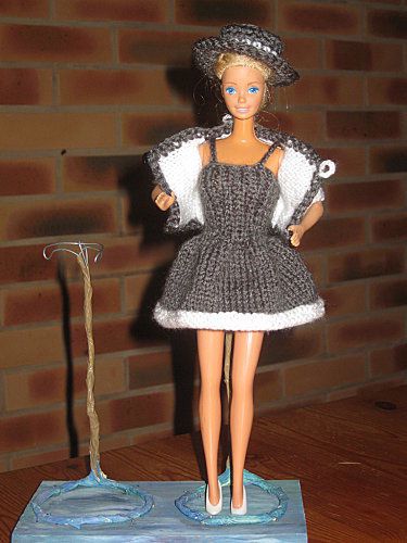 petit tailleur gris- tuto tricot barbie