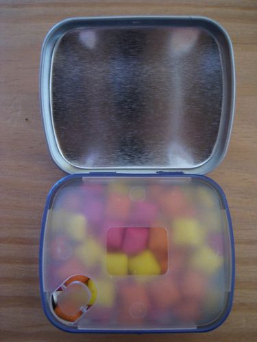 Boîte gommes ouverte