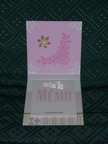 Porte Post-it fleurs rose (1)