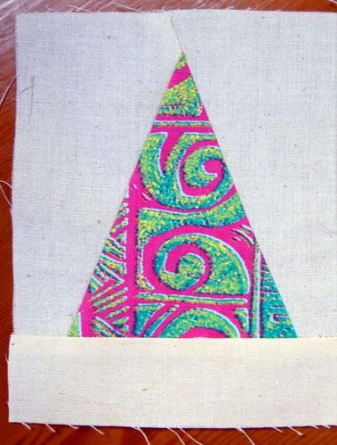 Mug rug piécé arbre