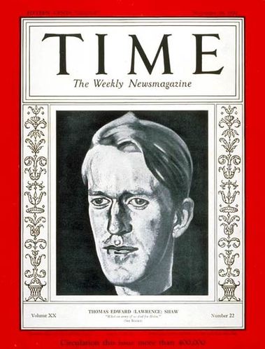 20101025 t e lawrence d arabie magazine time 1932