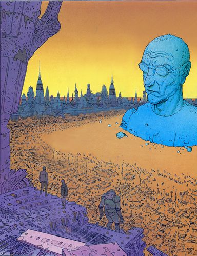 Hommage à Moebius à partir d'une planche de Sur l'étoile