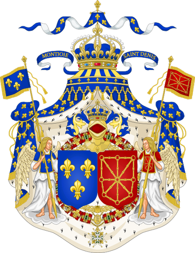 463px-Grand Royal Coat of Arms of France & Navarre svg