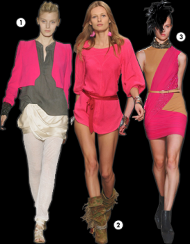 Trois-facons-de-porter-le-rose-shocking mode large qualite