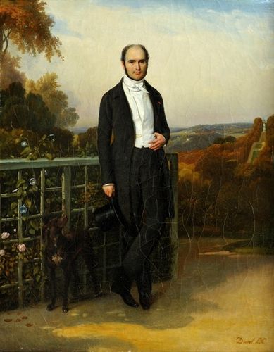 Duval-Lecamus Portrait d'un homme dans le parc de saint-clo