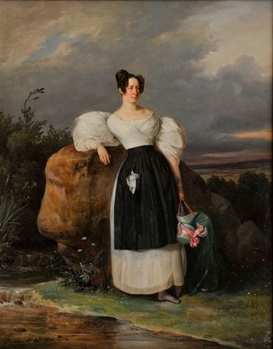 Duval Le Camus Comtesse de Bizemont c1835 coll part