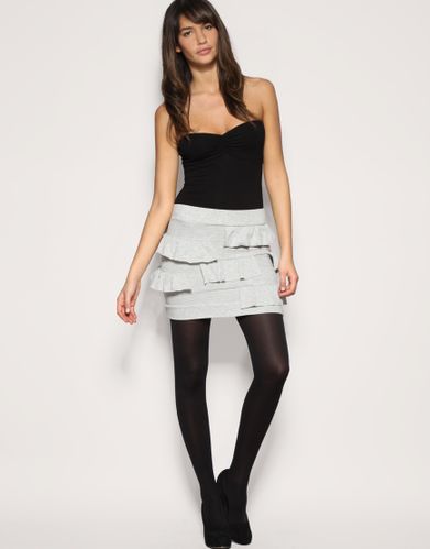 Ruffle Layer Jersey Mini Skirt