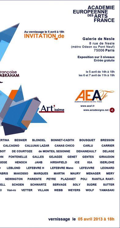 Carton d'invitation Salon AEAF 2013 2