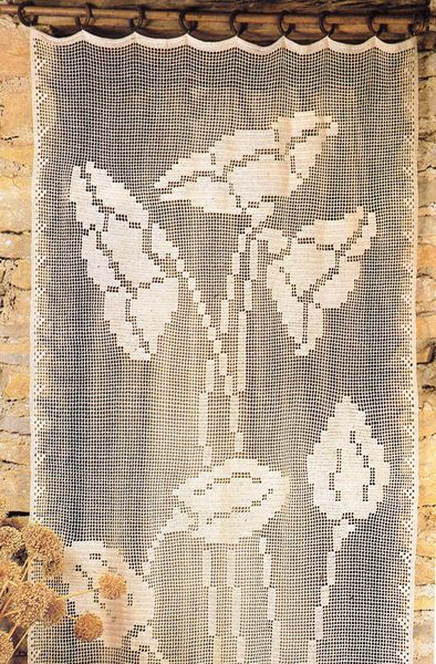 RIDEAU AU CROCHET Les Coquelicots AVEC TUTO - Le blog de crochet et ... RIDEAU AU CROCHET Les Coquelicots AVEC TUTO - Le blog de crochet et ...
