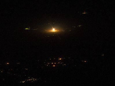 Soyouz - Décollage de nuit - TMA12 - Baikonour - vu de l'I