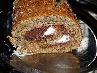 gâteau roulé noisettes et nutella de sandrine