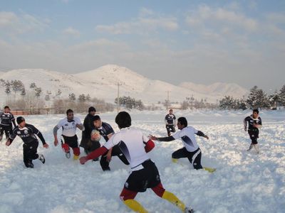 Rugby afghan
