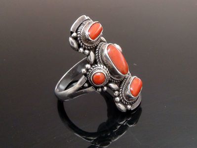 bague tibetain corail rouge Agathe Création 2