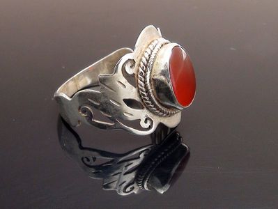 bague tibetain corail rouge Agathe Création 4