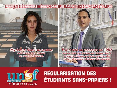 regularisation etudiants sans papiers