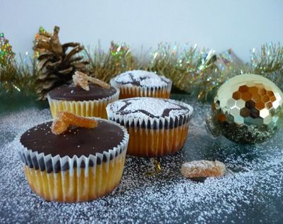 Cupcakes de Noël Orange & Chocolat Noir
