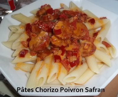Pâtes chorizo poiv saf 3