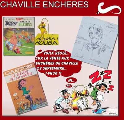 chaville encheres vente 28 septembre franquin herge demezie