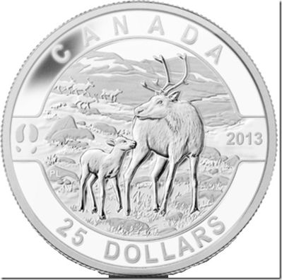 canada 2013 caribous 1 oz