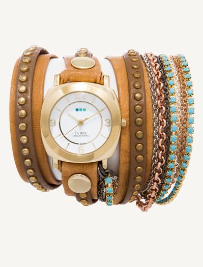 Camel Gold Bali Gold Odyssey Turquoise Crystal Wrap Montre