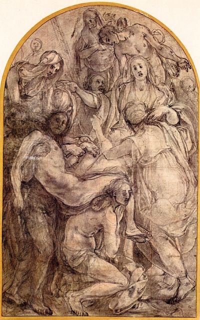 Pontormo deposition dessin