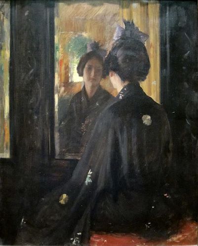 481px-%27The Mirror%27 by William Merritt Chase%2C Cincinna