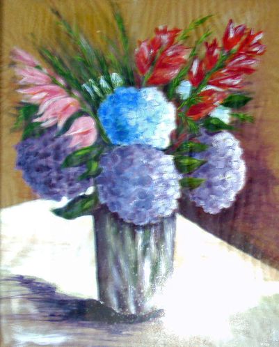 bouquet acrylique