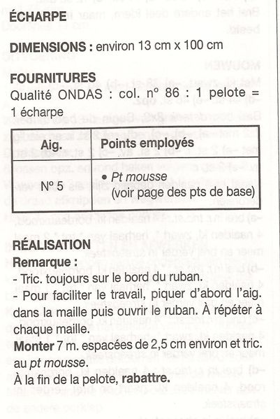 ECHARPE DENTELLE EXPLICATIONS