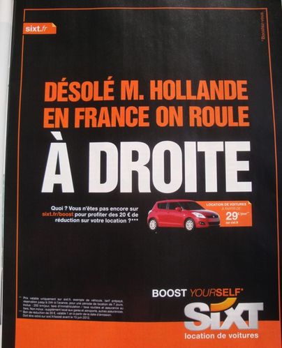 publicité politique Hollande 2 mai