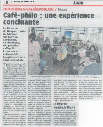 L'Union café philo Caverne du Dragon