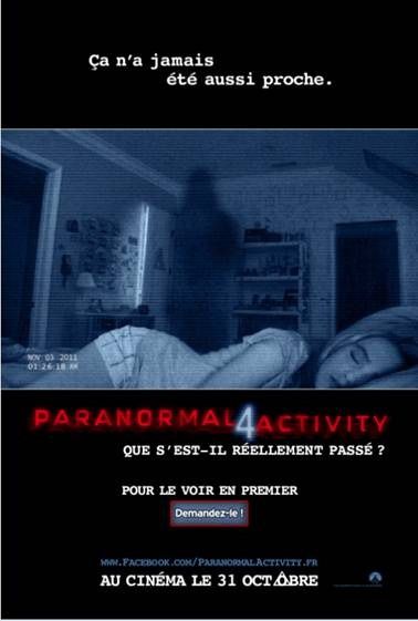 PARANORMAL ACTIVITY 4 affiche