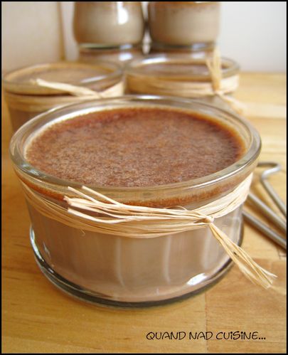 Petits pots de crème au chocolat caramel 9 petits pots de crème au choc caramel