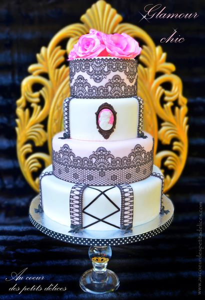 Wedding cake Nimes glamour chic