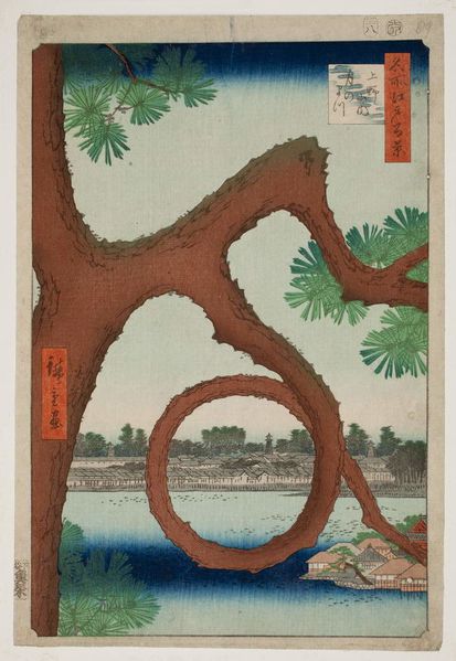 Hiroshige Vue Ueno etang Shinobazu