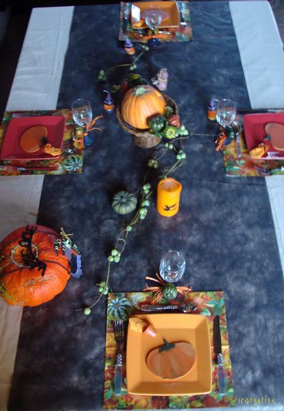 2010-10-21 défis tables halloween - et table sous bois 050