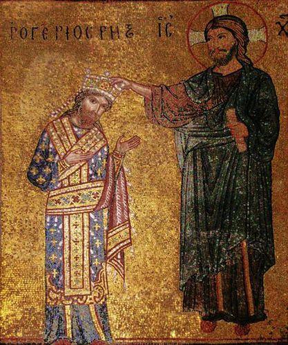 556i1 Palerme, Martorana, Christ couronnant Roger II
