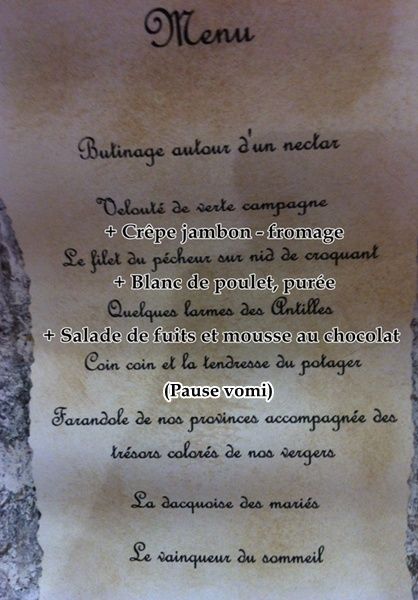 parole de papa Menu