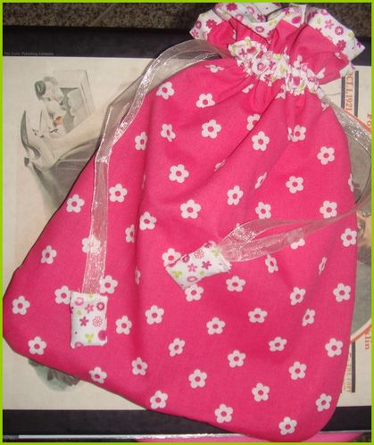bolsa rosa flores