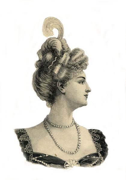 coiffure de bal. coiffure de al.