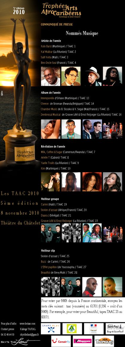 Les Trophées des Arts Afro Caribéens 2010
