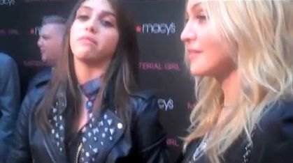 Video: Madonna and Lourdes talk outside Macy's at Material Girl Launch
