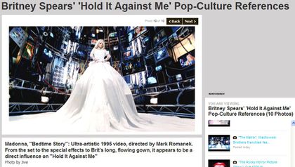 Madonna's references in Britney Spears' ''Hold It Against Me'' video