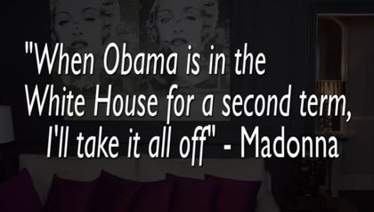 CharlieHidesTV: Watch ''Madonna Strips for Obama'' CharlieHidesTV: Watch ''Madonna Strips for Obama''