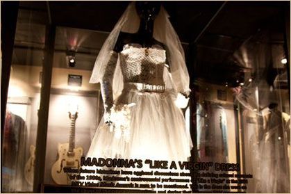 Tour dates of Hard Rock Cafe exhibition featuring Madonna's LAV dress