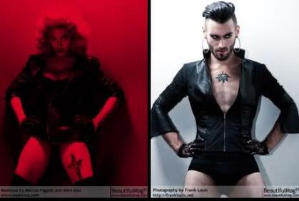 Photographer Frank Louis's homage to Madonna in ''Beautiful Mag''