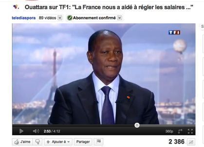 Ouattara TF1 13/09/2011