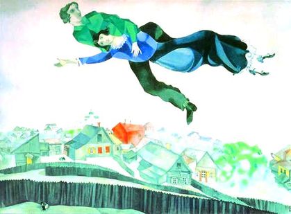 Chagall 2 Au-dessus de la ville 1918